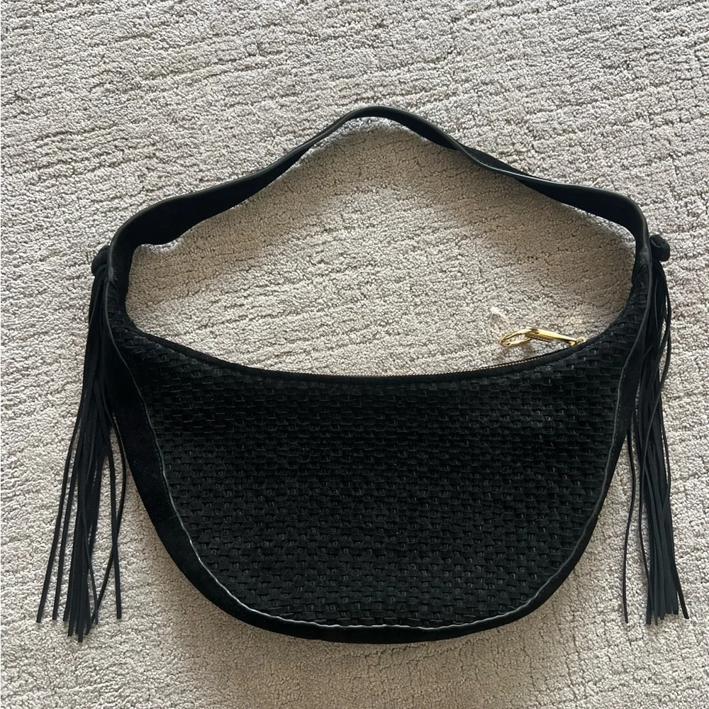 Elizabeth and James Woven Suede Hobo Bag
